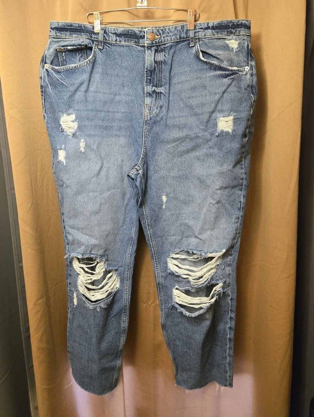 River Island Plus ripped mom jeans Size 22